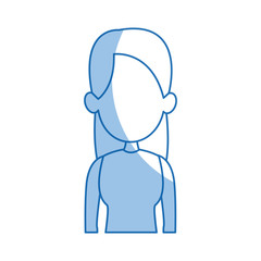 portrait woman avatar casual faceless image vector illustration
