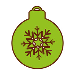 christmas ball isolated icon vector illustration design