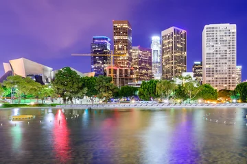 Foto op Plexiglas Los Angeles, California, USA downtown skyline. © SeanPavonePhoto