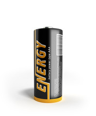 3D Illustration Battery Image with clipping path on white