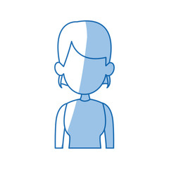 portrait woman avatar casual faceless image vector illustration