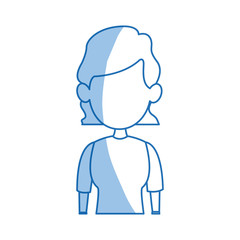 portrait woman avatar casual faceless image vector illustration