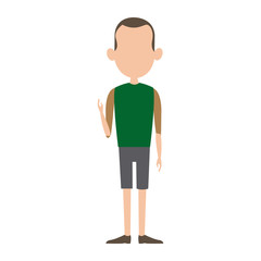 man male cartoon faceless standing gesture image vector illustration