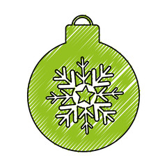 christmas ball isolated icon vector illustration design