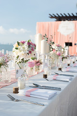 Wedding table Setup