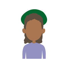 portrait man people faceless style image vector illustration