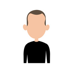 portrait man people faceless style image vector illustration