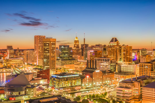 Baltimore, Maryland, USA, Skyline.