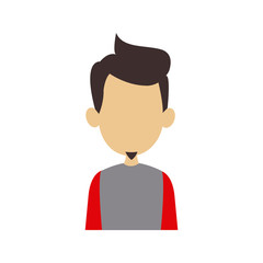 portrait man people faceless style image vector illustration