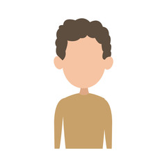 portrait man people faceless style image vector illustration