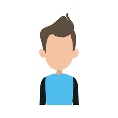 portrait man people faceless style image vector illustration