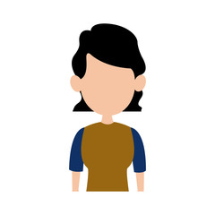 woman profile icon avatar style female portrait girl vector illustration
