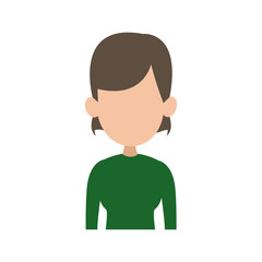 woman profile icon avatar style female portrait girl vector illustration