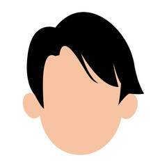 faceless head of man portrait icon vector illustration