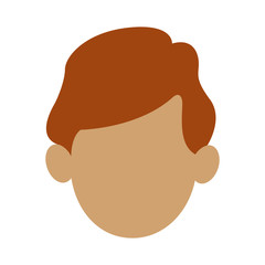 faceless head of man portrait icon vector illustration