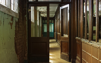 Abandoned building from inside, located in England, Wolverhampton