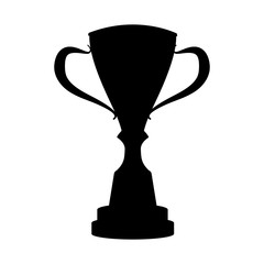 trophy award prize champion competition icon vector illustration