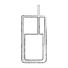 cup glass with straw icon vector illustration design