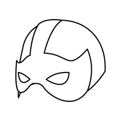 super hero mask for face character in flat style vector illustration