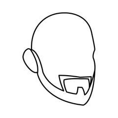 looking man face in a cartoon comic book style vector illustration