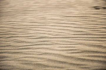 Footprints on sand dunes