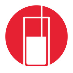 cup glass with straw icon vector illustration design