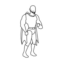 Fototapeta na wymiar superhero cartoon suit disguise power style vector illustration