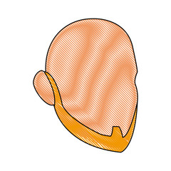 looking man face in a cartoon comic book style vector illustration