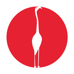 exotic flamingo silhouette icon vector illustration design