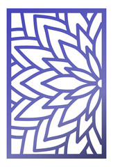 Vector Laser cut panel. Abstract Pattern template for decorative panel. Template for interior design - 158734188