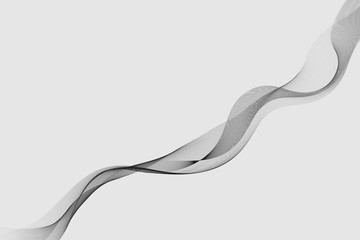 abstract wave flow smoke on dark background.vector and illustration