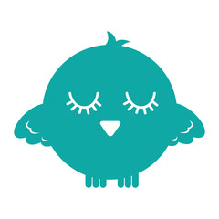 cute bird expression comic vector illustration design