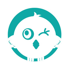 cute bird expression comic vector illustration design