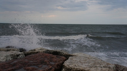 Stürmische Wellen Italien 