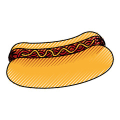 delicious hot dog icon vector illustration design