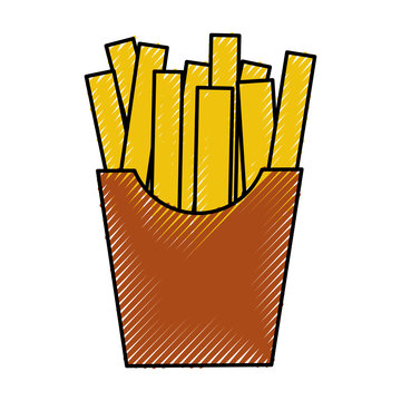 french fries isolated icon vector illustration design
