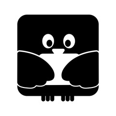cute bird expression comic vector illustration design