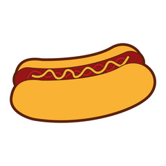 delicious hot dog icon vector illustration design