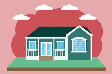 house building design.vector and illustration