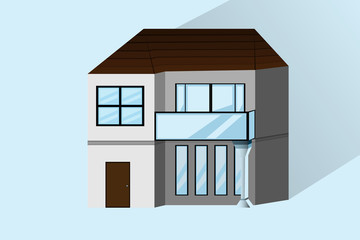 house building design.vector and illustration