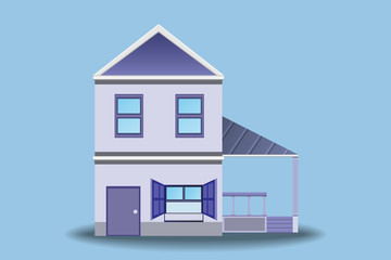 house building design.vector and illustration