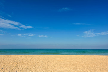 Tropical beach and blue sky