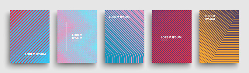 Fototapeta premium Simple Modern Covers Template Design. Set of Minimal Geometric Halftone Gradients for Presentation, Magazines, Flyers, Annual Reports, Posters and Business Cards. Vector EPS 10