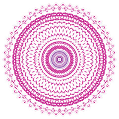 Colorful mandala on the white background.