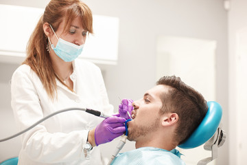 Young Man At The Dentist