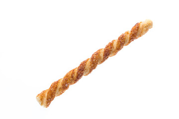 cinnamon twist isolated on white background