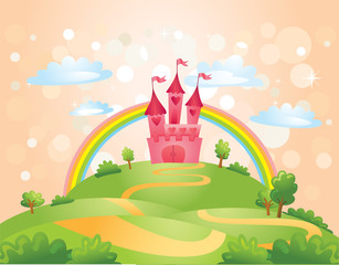 Fairy Tale castle. - obrazy, fototapety, plakaty