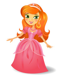 Fototapeta na wymiar Beautiful red-haired princess