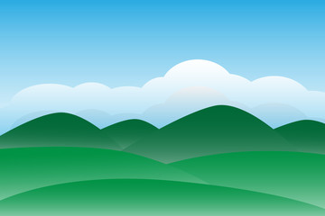 Fototapeta na wymiar mountain hill landscape sky background.vector and illustration