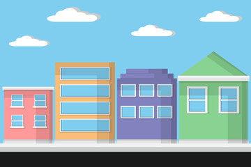 Obraz premium The city landscape. vector and illustrator